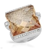 KELLY STONE Nice Ring With 33.75ctw Cubic zirconia Beautifully Crafted in 925 Sterling silver. Total item weight 19.2g - Size 7 (Size 8)
