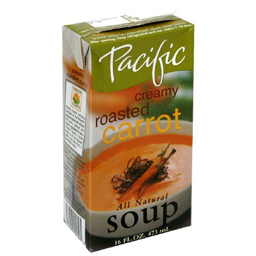 Pacific Natural Foods Organic Soup, Creamy Roasted Carrot, 16-Ounce Carton (Pack of 12) by Pacific Foods