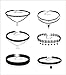 6 PCS Womens Black Velvet Choker Necklace for Women Girls Lace Chokers Gothic Tattoo Necklace Pendant