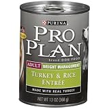 Pro Plan Canned Dog Food, Adult Extra Care Weight Management Turkey and Rice Morsels in...