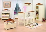 Tutti Bambini Alana Baby Nursery Furniture Room Set (6 Piece Set) Includes A Reclining Glider Chair + Stool