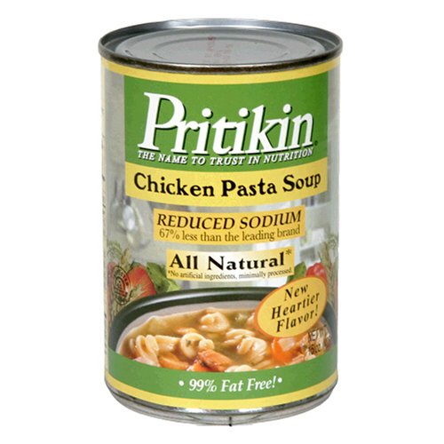 Pritikin Chicken Pasta Soup, 15 Ounce Tins (Pack of 12) by Pritikin