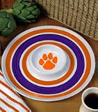 14 Clemson Tigers Melamine Chip and Dip Serving Tray