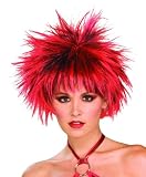 Spiked Punk Black and Red Wig - Adult Std.