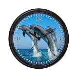 Wall Clock Dolphins Dancing