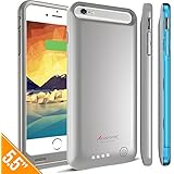 iPhone 6S Plus Battery Case, iPhone 6 Plus Battery Case, Alpatronix&reg; [BX140plus] MFi Apple Certified 4000mAh External iPhone 6S/6 Plus Battery Case Removable Rechargeable Protective iPhone 6S+ 6+ Charging Case [Ultra Slim Portable iPhone6 Plus Charger Case / Full Support with iOS 9+ & Apple Pay / iPhone6s Plus Extended Battery Case / Lightning Connector Output / Fits colors for iPhone6S Plus for Juice Bank & Power Pack] 100% Satisfaction Guaranteed! - (Silver with 1 Extra Blue Bumper)