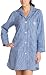 Izod Women's Pinstripe Boyfriend Sleep Shirt,Blue,Medium