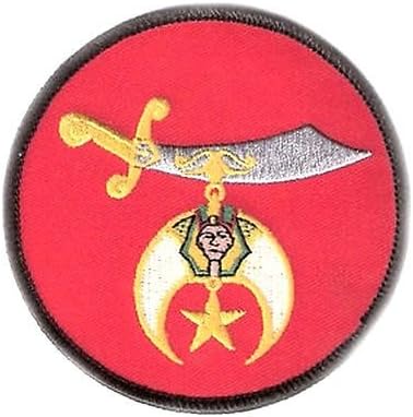 Shrine Scimitar Red MASON Masons Embroidered Fun Funny MC Biker Patch PAT-3310