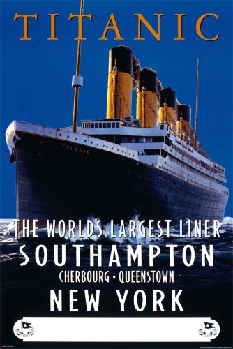 Empire 500229 Titanic - Advertising Schiffe Ships Film Poster Plakat Druck - Gr&ouml;sse 61 x 9 Preisvergleich