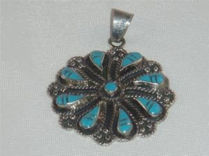 Turquoise Jewelry Silver Pendant - PD-0052