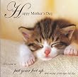 Mother's Day Card "Sleeping Kitten"