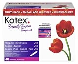 Kotex Security Tampons, Multi-Pak, Regular and Super Absorbency, Case of Six-46 Count (276 Tampons)