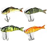 Discover Fish&reg; New Multi-jointed Fishing Life Like Hard Lure Swimbait Minnow Crank Shad Herring Bait Bass Pike Muskie Crucian 22