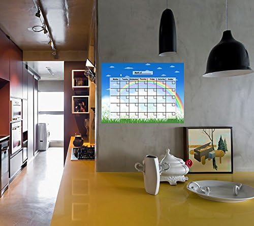 Rainbow Monthly Calender Premium Decal Re Stick Vinyl Sticker Whiteboard Marker