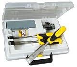 3 Piece Dynagrip Strike Cap Chisel Set with Oil, Stone & Honing Guide
