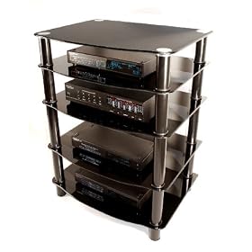 5-Shelf Media Component Stand - Black
