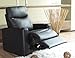 Coaster Furniture Hardwood Leather-Match Vinyl Recliner in Black