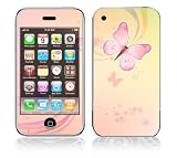 Pink Butterfly Decorative Skin Cover Decal Sticker for Apple 3G iPhone / iPhone 3GS 3G S