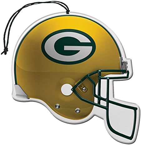 Licensed NFL Green Bay Packers Nu-Car Scent Helmet Shape Air Freshener 3 Pack Set Team Logo (Gift Box Included)