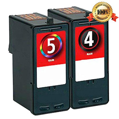 Remanufactured Ink Cartridge Replacements for Lexmark 4 18C1974 Black and Lexmark 5 18C1960 Color Ink Cartridge Compatible With X2690 X4690 X5690 Z2390 Z2490 Printers (1 Black, 1 Color)