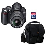 Nikon D5000 12.3 MP Digital SLR Camera with 4 GB Standard SDHC Memory Card and REZO 110 AW All-Weather Black Shoulder Bag for Digital SLR Camera