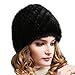 FURTALK Womens Girls Real Mink Fur Knitted Hat Winter Beanie Warm Cap