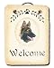 German Shepherd Decorative Hanging Welcome Slate