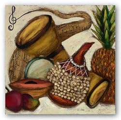 Tropical Rhythm IV by Luis Vitale 12"x12" Art Print Poster Latin