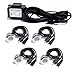 4 Compact/Small White LED Lights Deck Yard Garden Patio Stairs Landscape Outdoor Light Emitting Diode Installation Kit.