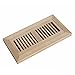 4 X 12 Inch White Oak Wood Flush Mount with Frame Vents,Floor Register Vent Cover Grille Unfinished by WELLAND, 3/4