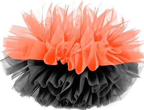 Neon Orange and Black Halloween Tutu