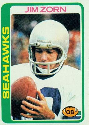 1978 Topps #383 Jim Zorn - Seattle Seahawks (Football Cards)