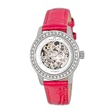 AK Anne Klein Women's 109131WTRD Automatic Swarovski Crystal Accented Silver-Tone Watch