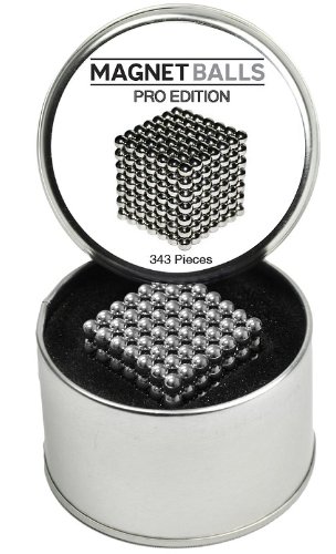 Magnet Balls Pro Edition: The Original Magnetic Rare Earth Magnet Puzzle in Collector Tin (5mm) - 343 Pc