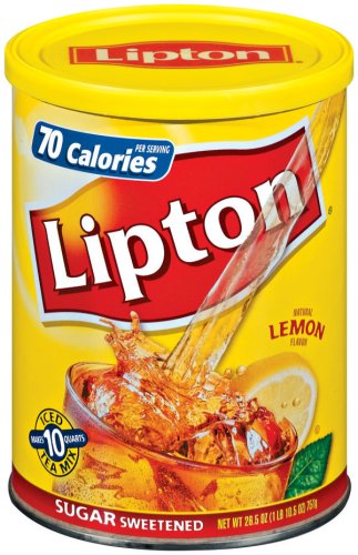 Lipton, Sweetened Instant Tea Mix, Lemon, 10 Quart Can (Pack of 6) by Lipton