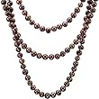 HinsonGayle DIVA Collection Ultra-Luster 10-11mm Chocolate Baroque Cultured Pearl Rope Necklace (65 Inches)