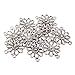 Pandahall 50pcs Alloy Flower Antique Silver Tone Connector Link Chandelier Component Findings (18mmx 22.5mm)