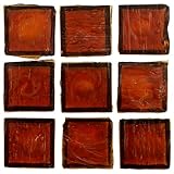 IMAGE OF 12 x 12 In. Burnt Amber Recycled Glass Orange Mosaic Tile Kitchen, Bathroom Backsplash Tiling