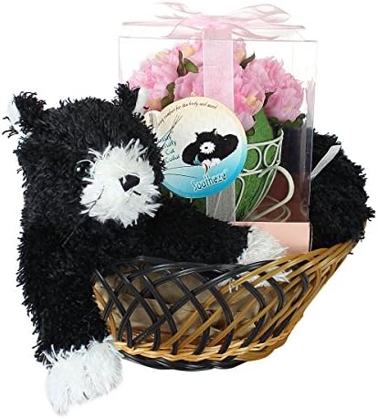Sootheze Aroma Cat Collar Wrap Mothers Day Basket - Aromatherapy Stuffed Animal - Hot and Cold Therapy