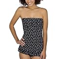 Xhila Dotted Tankini Top - Black, White