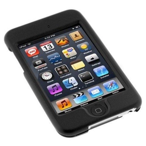Premium Quality Snap On Rubberized Hard Protective Cover Case for Apple iTouch Ipod Touch II 2G (Black) + FREE SF Planet Neckstrap !