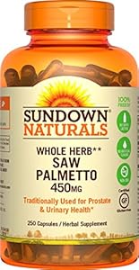 Sundown Naturals Saw Palmetto 450 mg, 250 Capsules