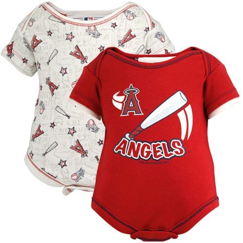 Los Angeles Angels of Anaheim Newborn Home Run 2-Pack Creeper Set