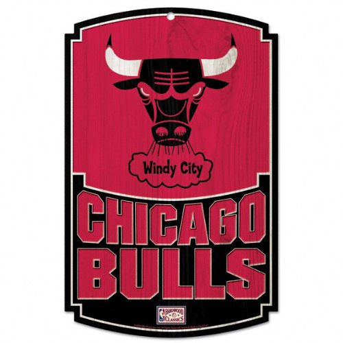 Chicago Bulls Vintage 11x17 Wood Sign