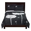 Home Dandelion Duvet Set - Black