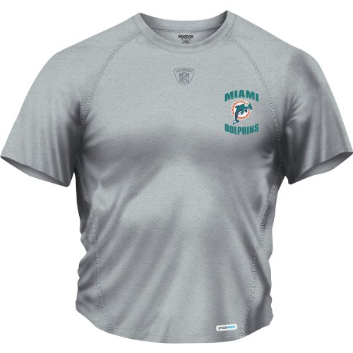 Reebok Miami Dolphins Equipment Short Sleeve Speedwick Small