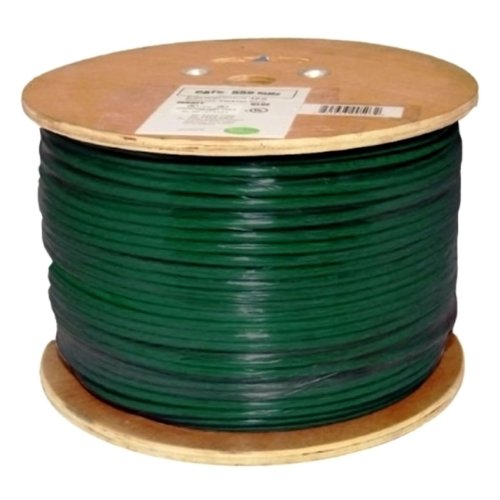 Cat6, 550 MHz, Shielded, 23AWG, 8C Solid Pure Copper, CMR, 1000ft, Green, Bulk Ethernet Cable