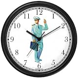 Naval or Navy Officer Nautical Theme Wall Clock by WatchBuddy Timepieces (Hunter Green Frame)
