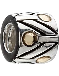Authentic Chamilia Silver & YG Dots Charm - Retired