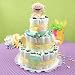 3-Layer Diaper Cake - Yellow with Fair Baby - Unique Baby Shower Gift or Centerpiece